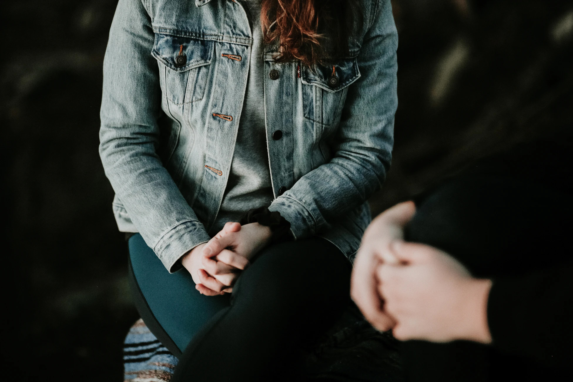 two people in a waiting room