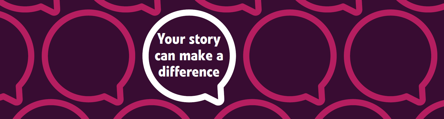 Care Opinion speech bubble design, your story can make a difference