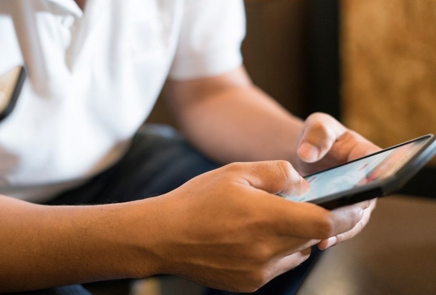 person using a mobile phone