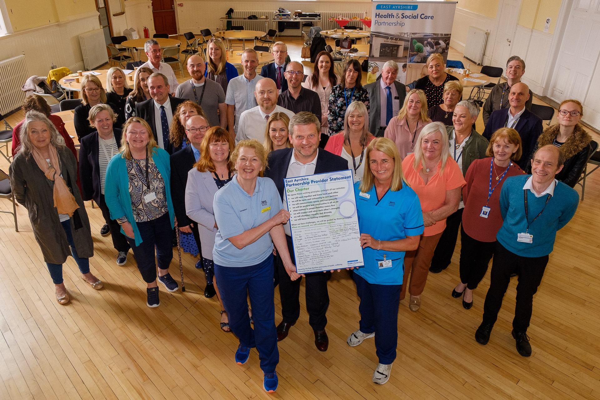 EAHSCP director Craig McArthur with partners and signed charter