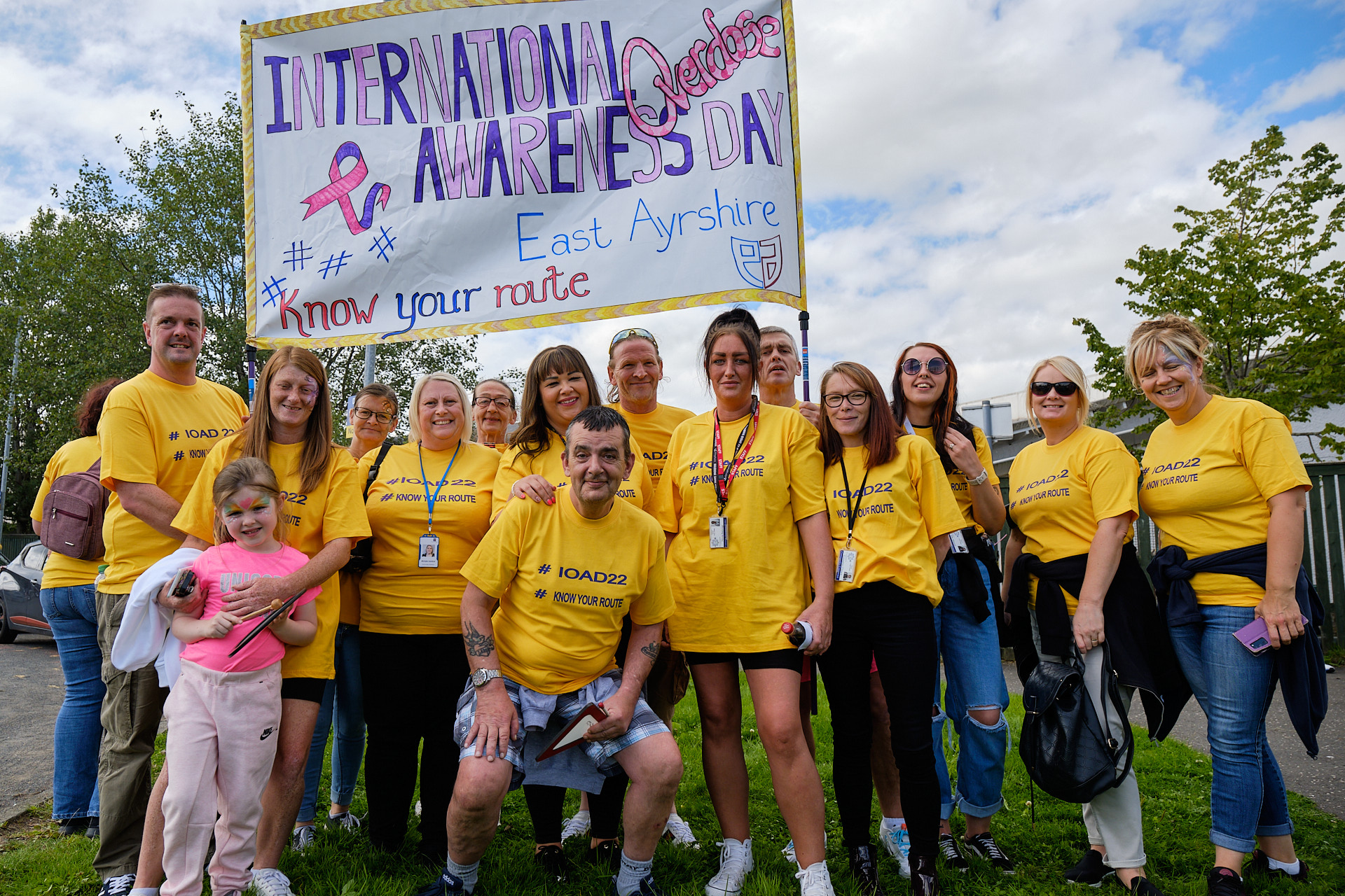 Participants at the Know Your Route walk for International Overdose Awareness Day 2022