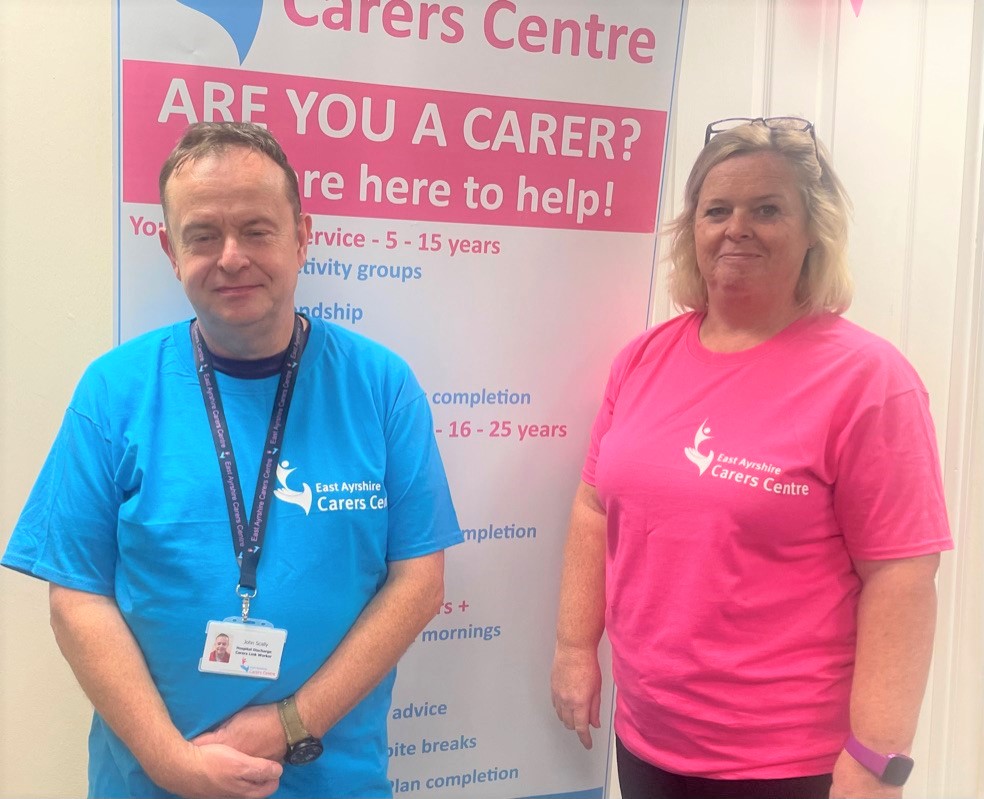 John and Lorna, the new Hospital Discharge Carer Link Workers.