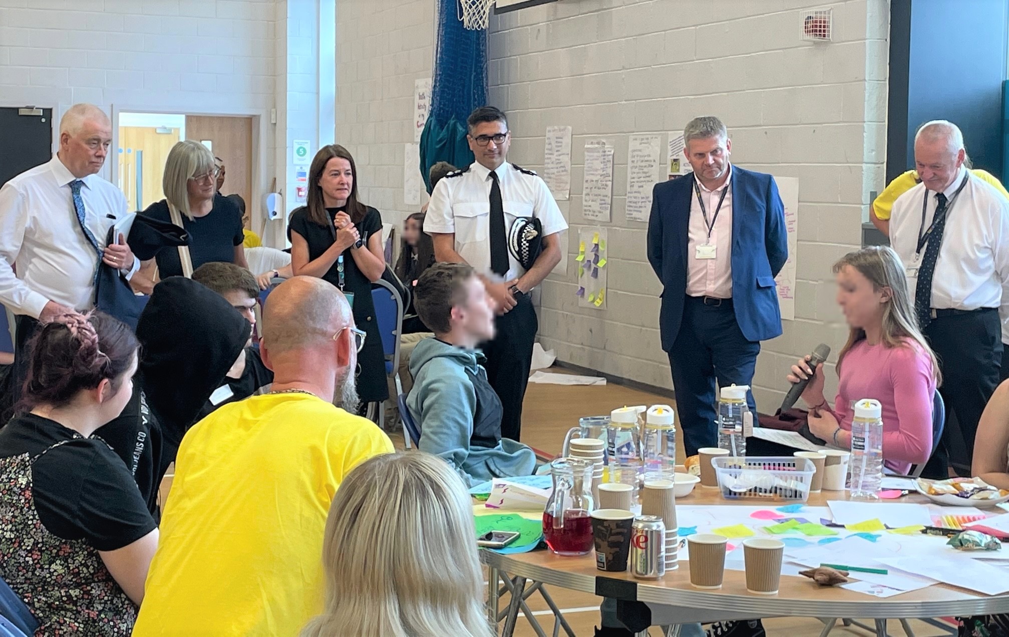 Young people speaking to representatives of East Ayrshire Council, East Ayrshire Health and Social Care Partnership and the Scottish Government at the Hope Hack event.