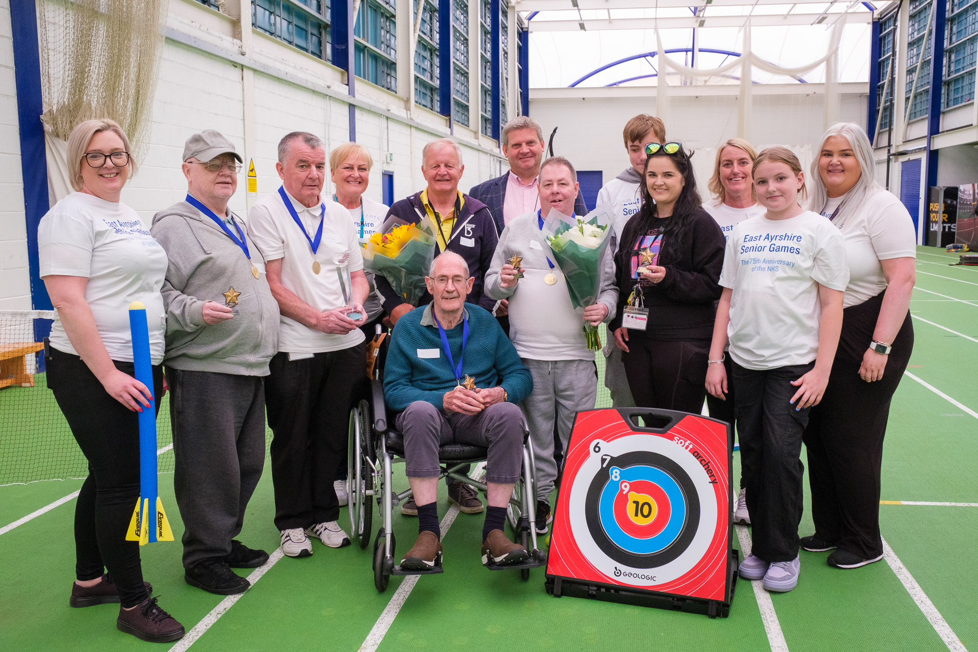 The winning team at the care home games