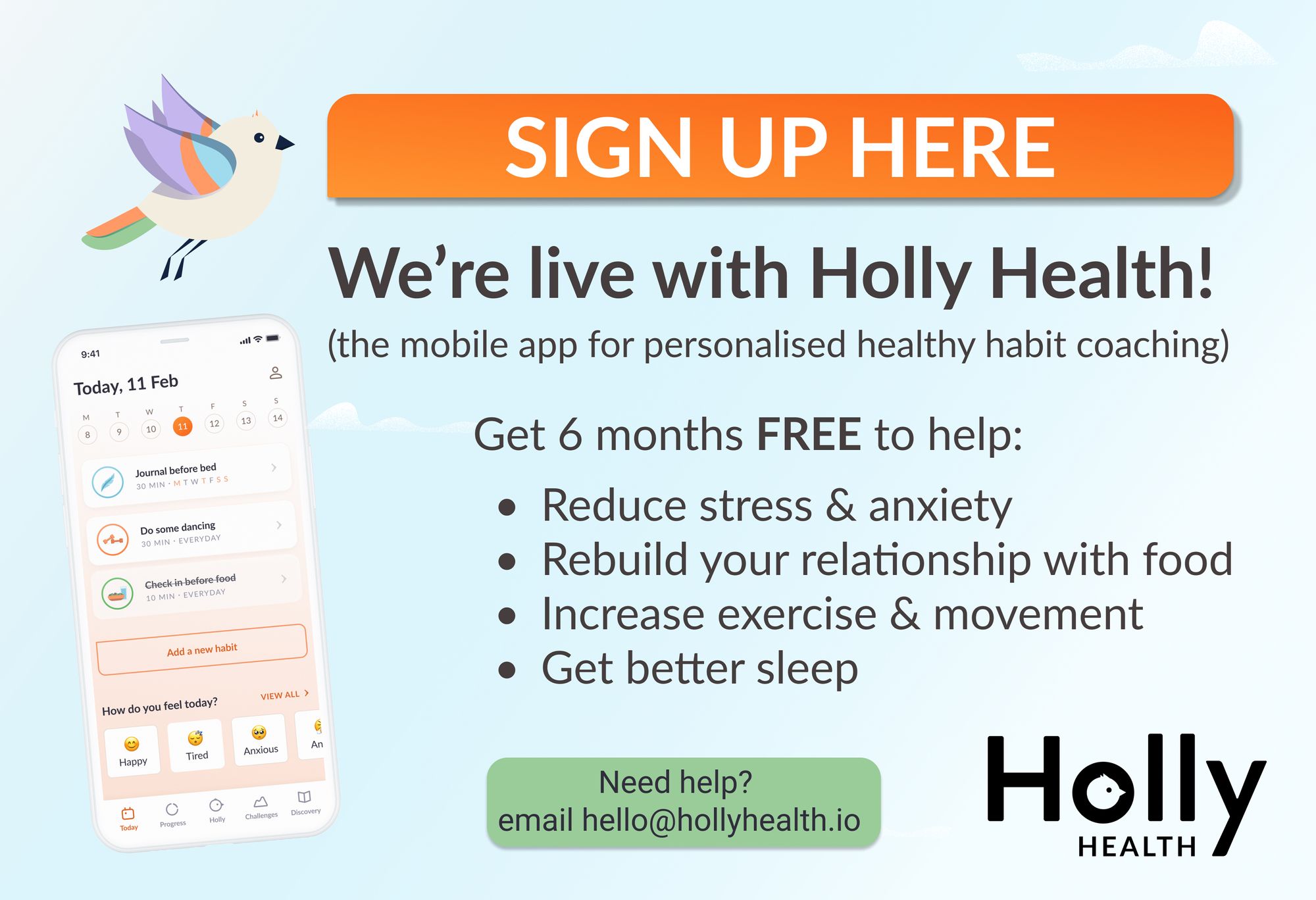 We're live with Holly Health!