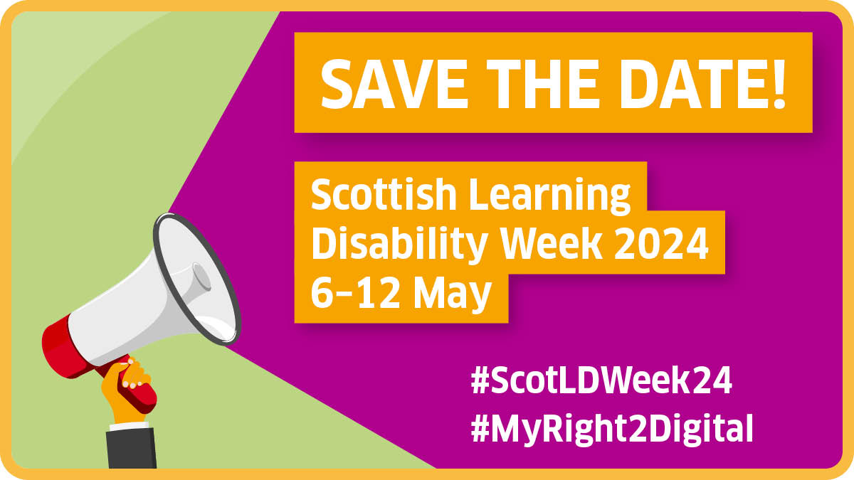 The official Scottish Learning Disability Week banner from the SCLD